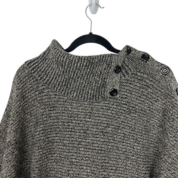 Grass Collection Cowl Neck Button Detail Sweater Size Medium - Picture 3 of 10